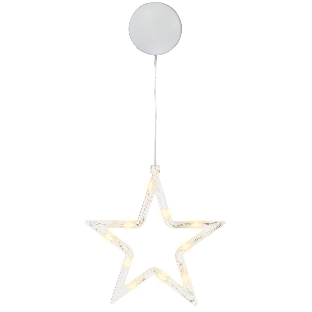 Stella luminosa a batteria bianco caldo 17cm per interno 2