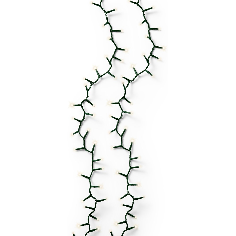 Filo di luci 750 LED compact in rame, effetto flashing, colore verde/bianco caldo, 16 m 2