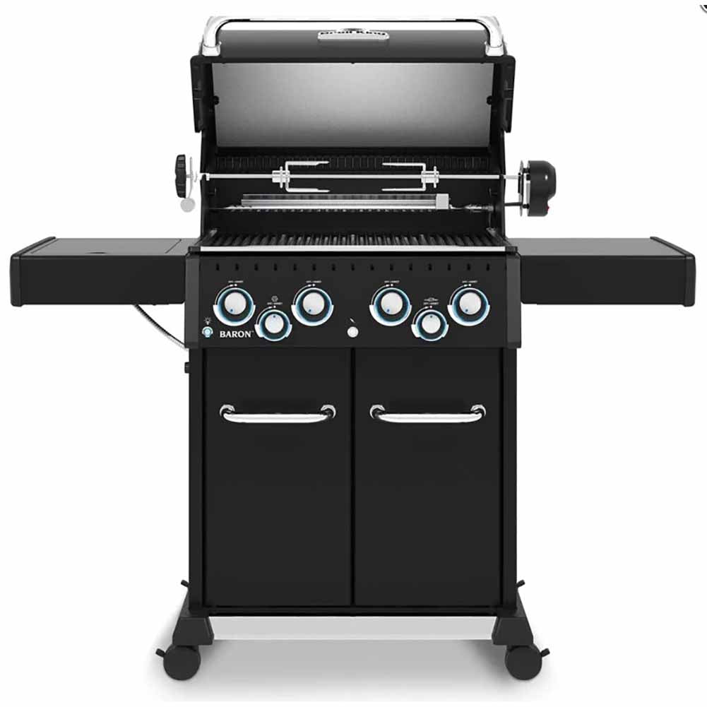 Baron 490 IR Shadow Barbecue a gas con fornello laterale infrarossi e girarrosto 3