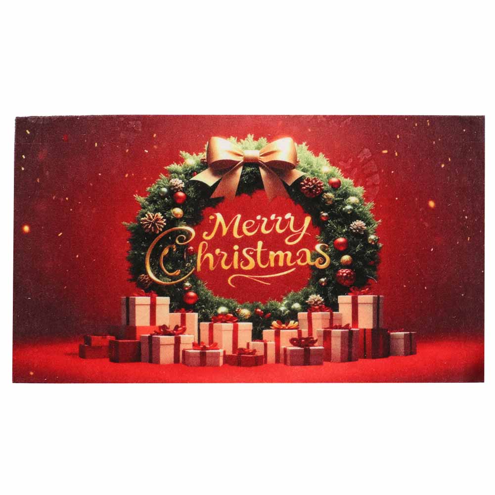 Zerbino Natalizio con Corona Merry Christmas e Regali 76x43cm 1