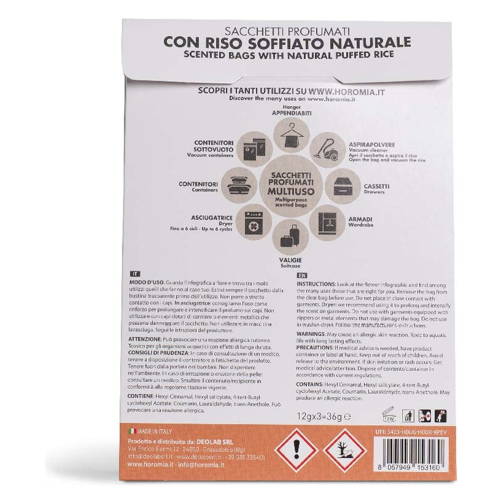 Sacchetti Profumati Multiuso Horomia Elixir 3x12 g 3