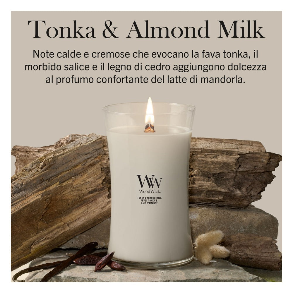 Candela Grande WoodWick Tonka & Almond Milk 3