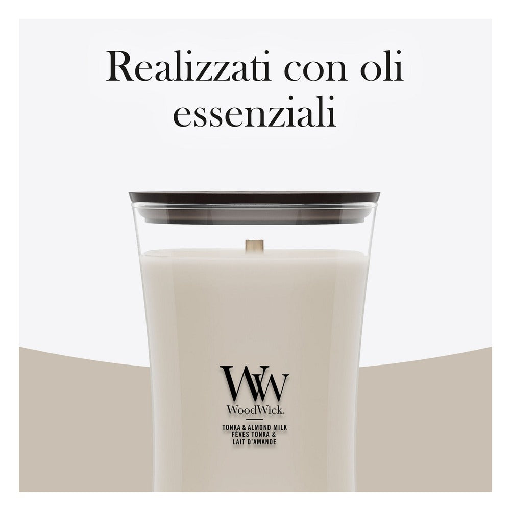 Candela Grande WoodWick Tonka & Almond Milk 6