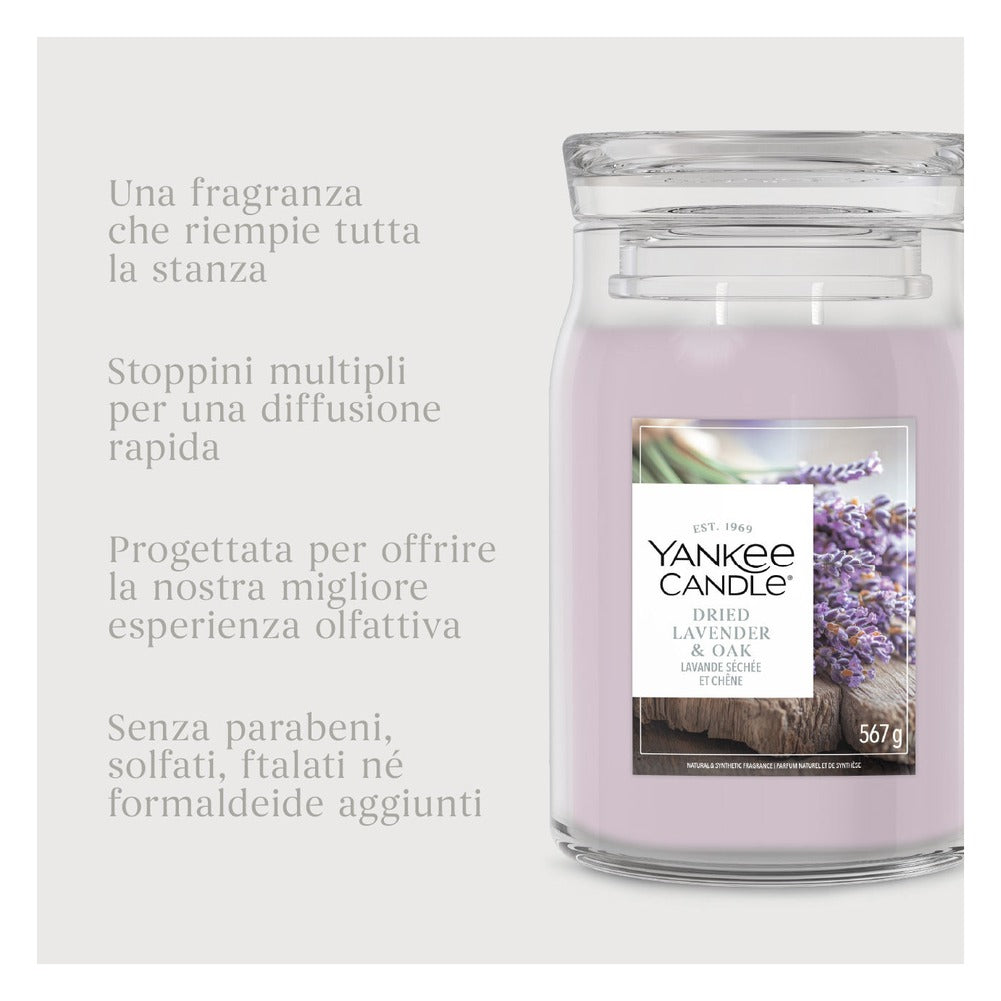 Candela Giara Grande Yankee Candle Signature Dried Lavender & Oak 5