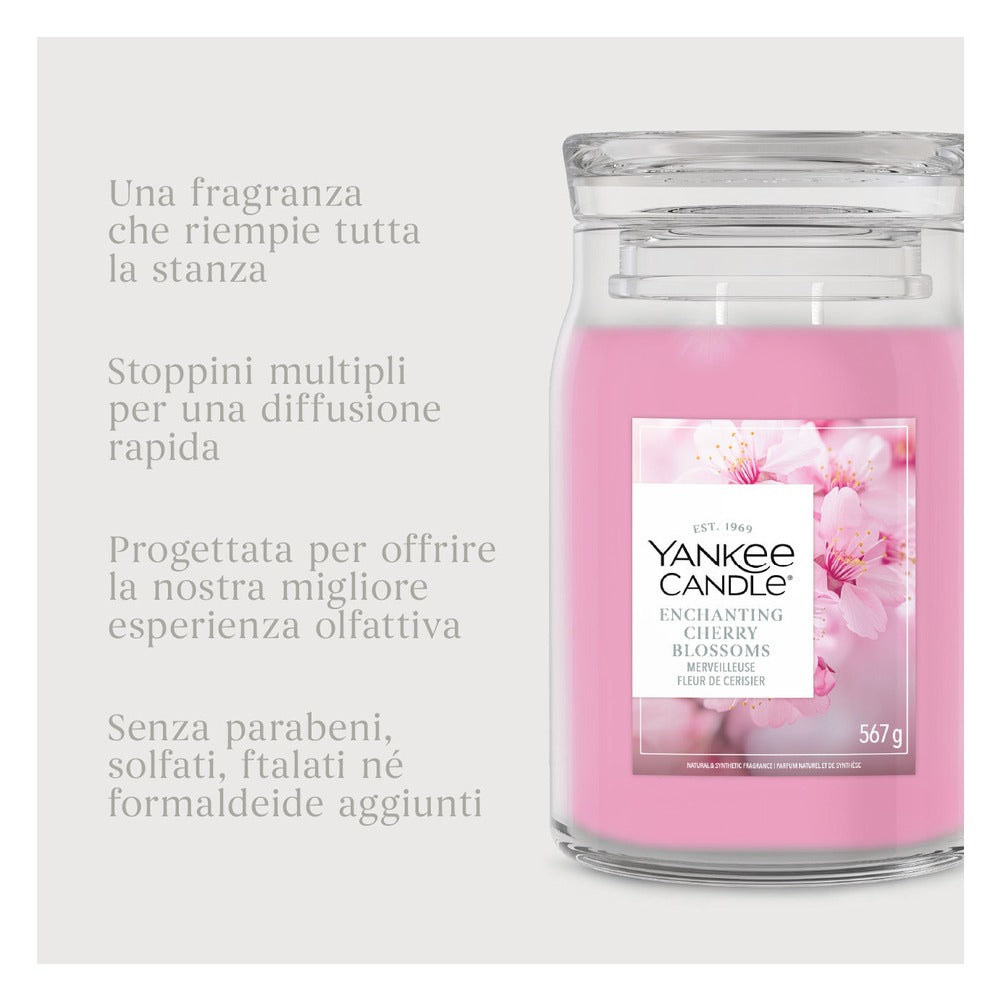 Candela Giara Grande Yankee Candle Signature Enchanting Cherry Blossom 5