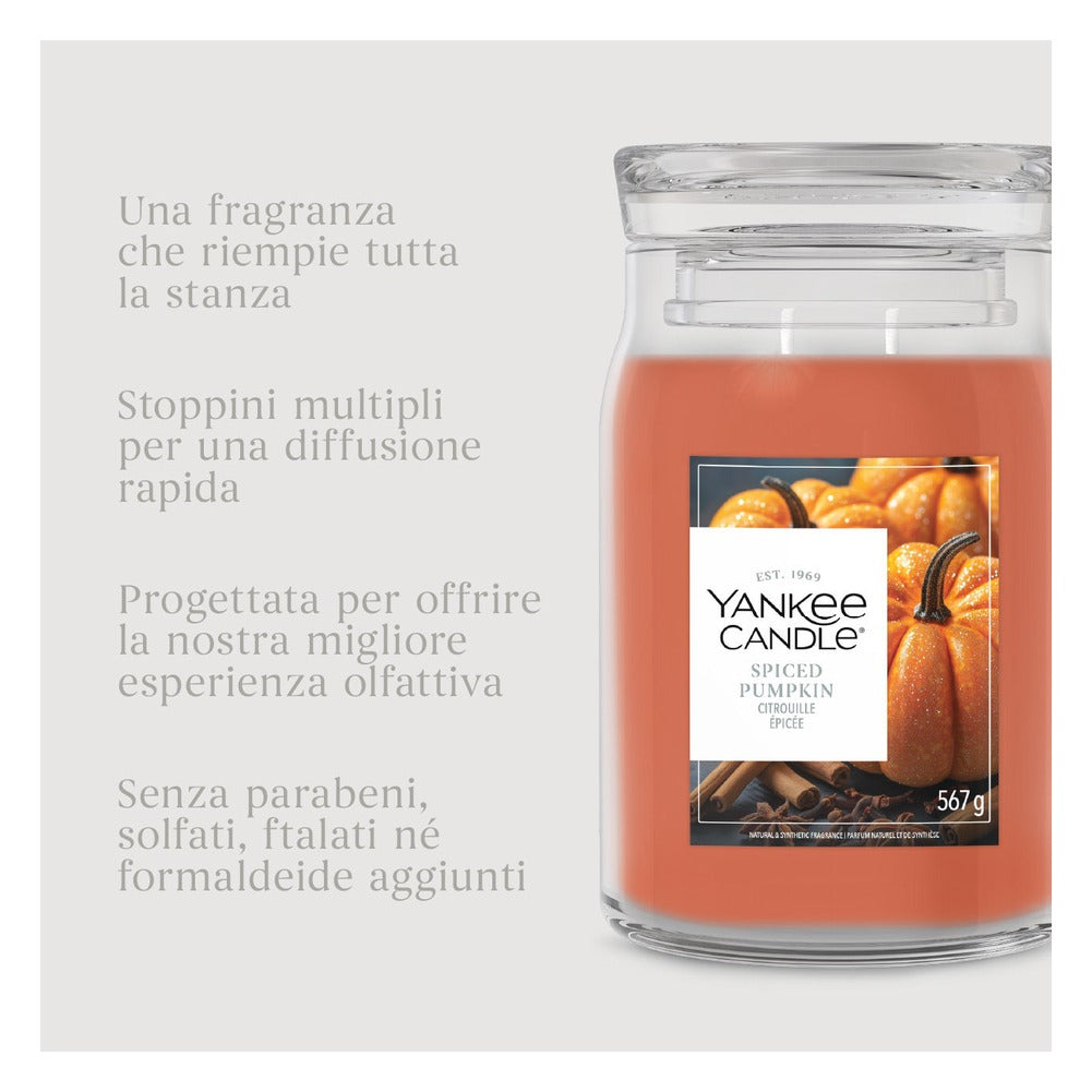 Candela Giara Grande Yankee Candle Signature Spiced Pumpkin 6