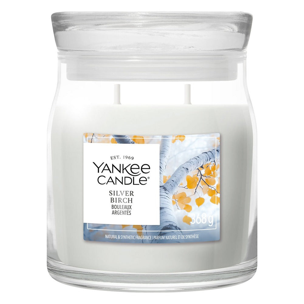Candela Giara Media Yankee Candle Signature Silver Birch 1