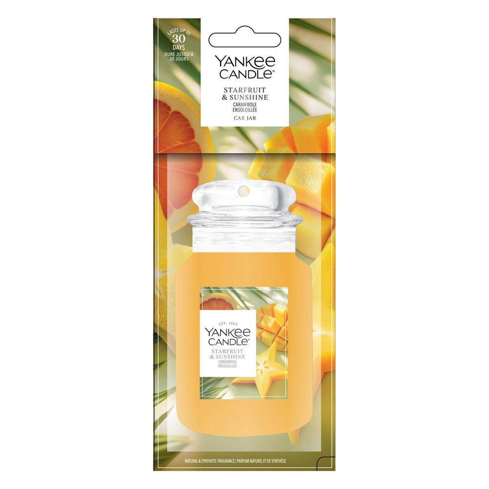 Profumatore per Auto Yankee Candle Car Jar Starfruit & Sunshine 1