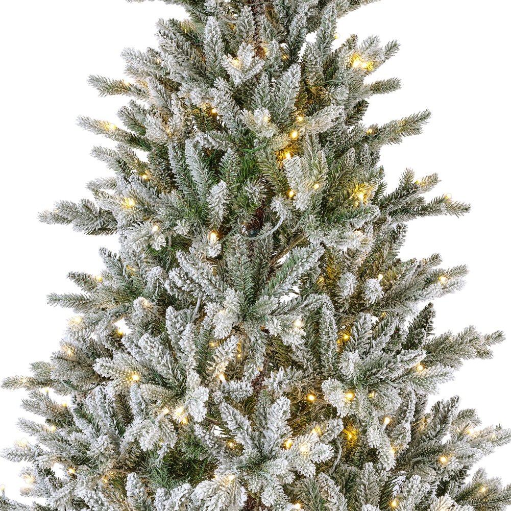 Albero di Natale artificiale illuminato Abete Chatillon innevato We Love Christmas 240 cm, 560 LED 3