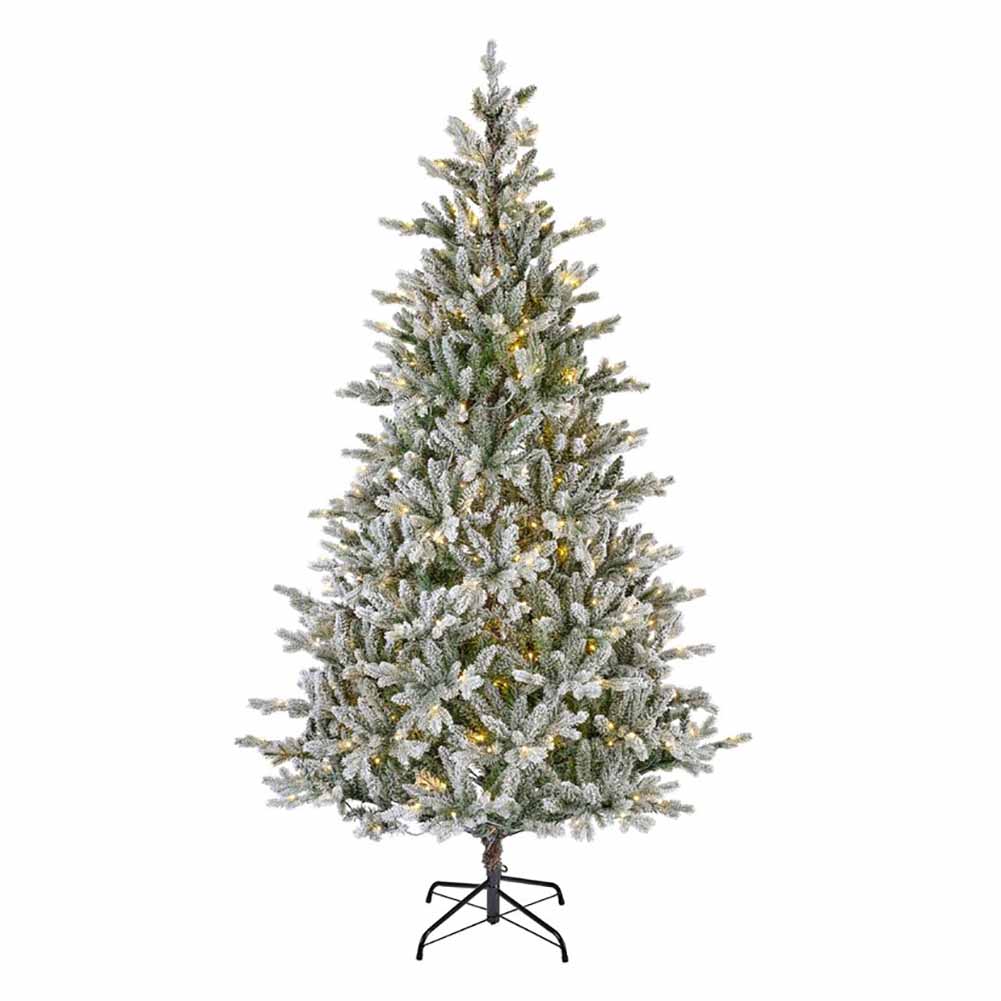 Albero di Natale artificiale illuminato Abete Chatillon innevato We Love Christmas 180 cm, 320 LED 1