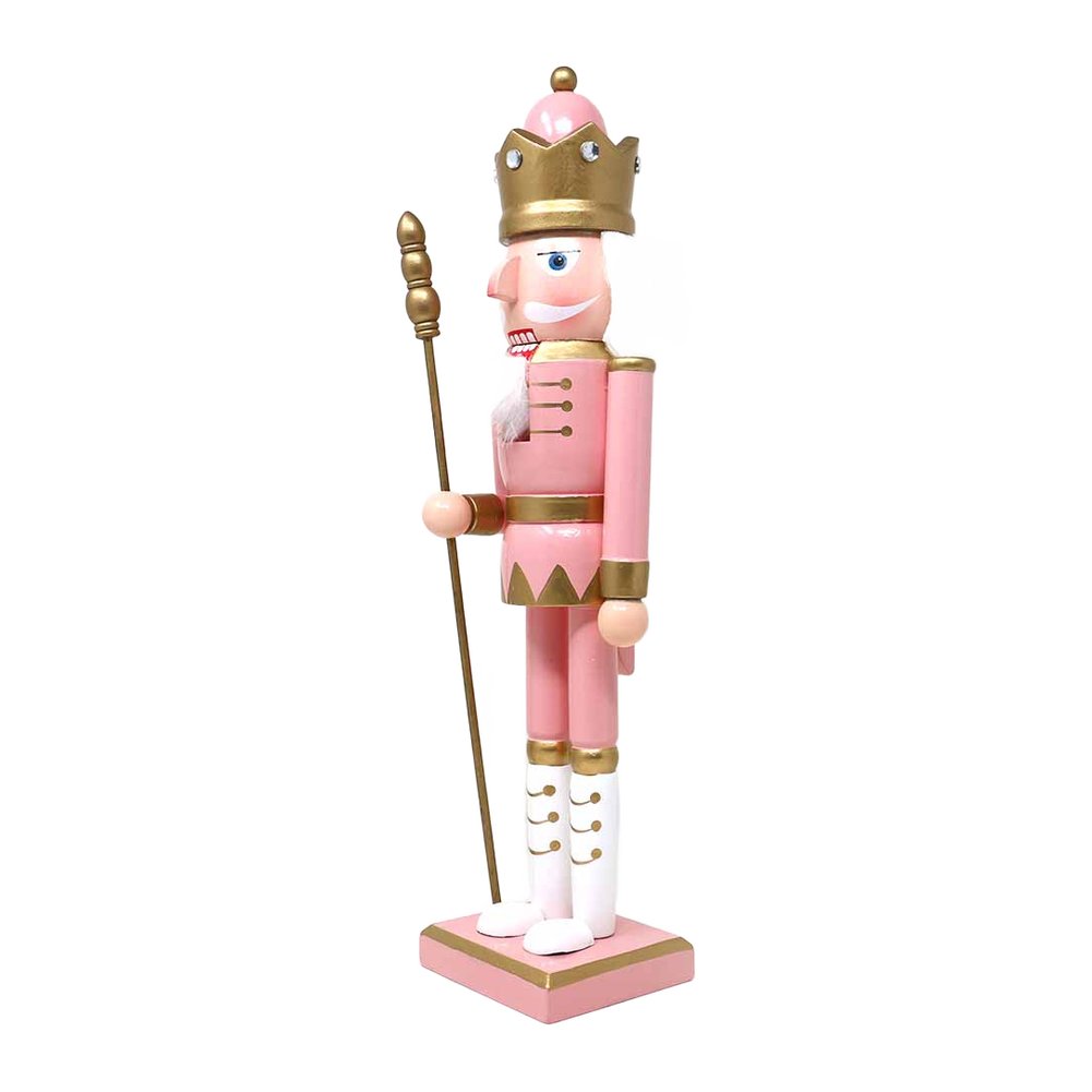 Soldatino schiaccianoci in legno rosa e bianco We Love Christmas 38 cm assortito 7
