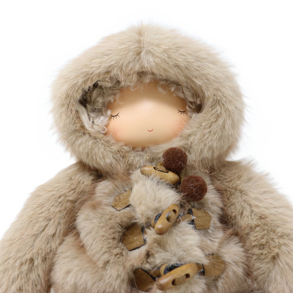 Bambina di Natale gambe molli con giubbotto in pelliccia sintetica We Love Christmas 57 cm 2