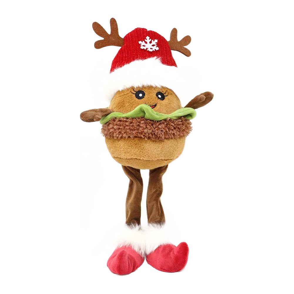 Hamburger renna di Natale gambe lunghe We Love Christmas 40 cm assortito rosso/verde 1