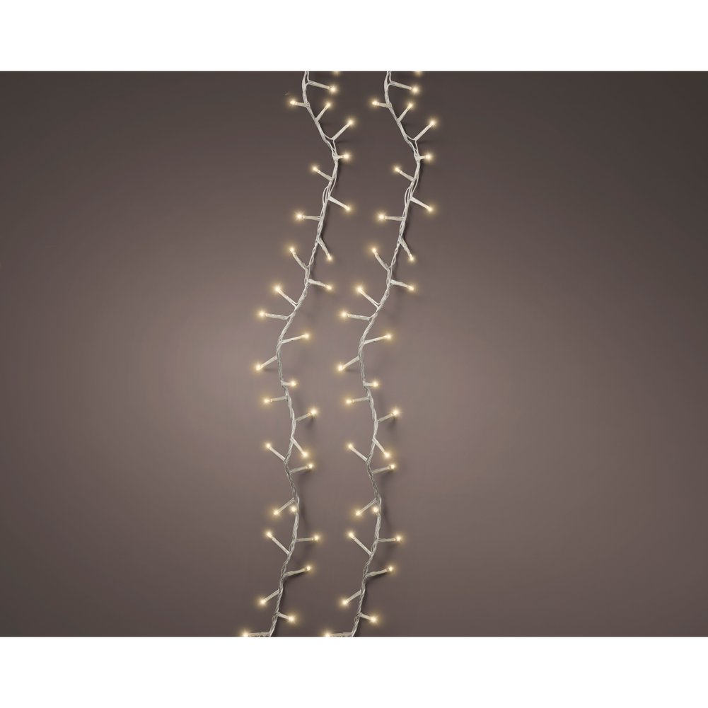 Filo di luci 2000 LED compact soft gold, effetto twinkle 8 funzioni cavo trasparente 45 m per esterno 2