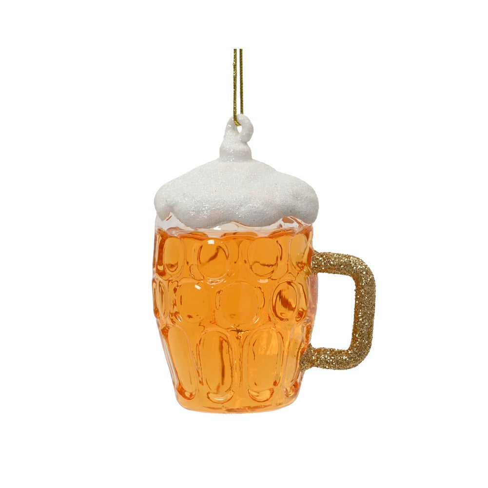 Formina in vetro a forma di boccale di birra con schiuma, 9,5cm 1