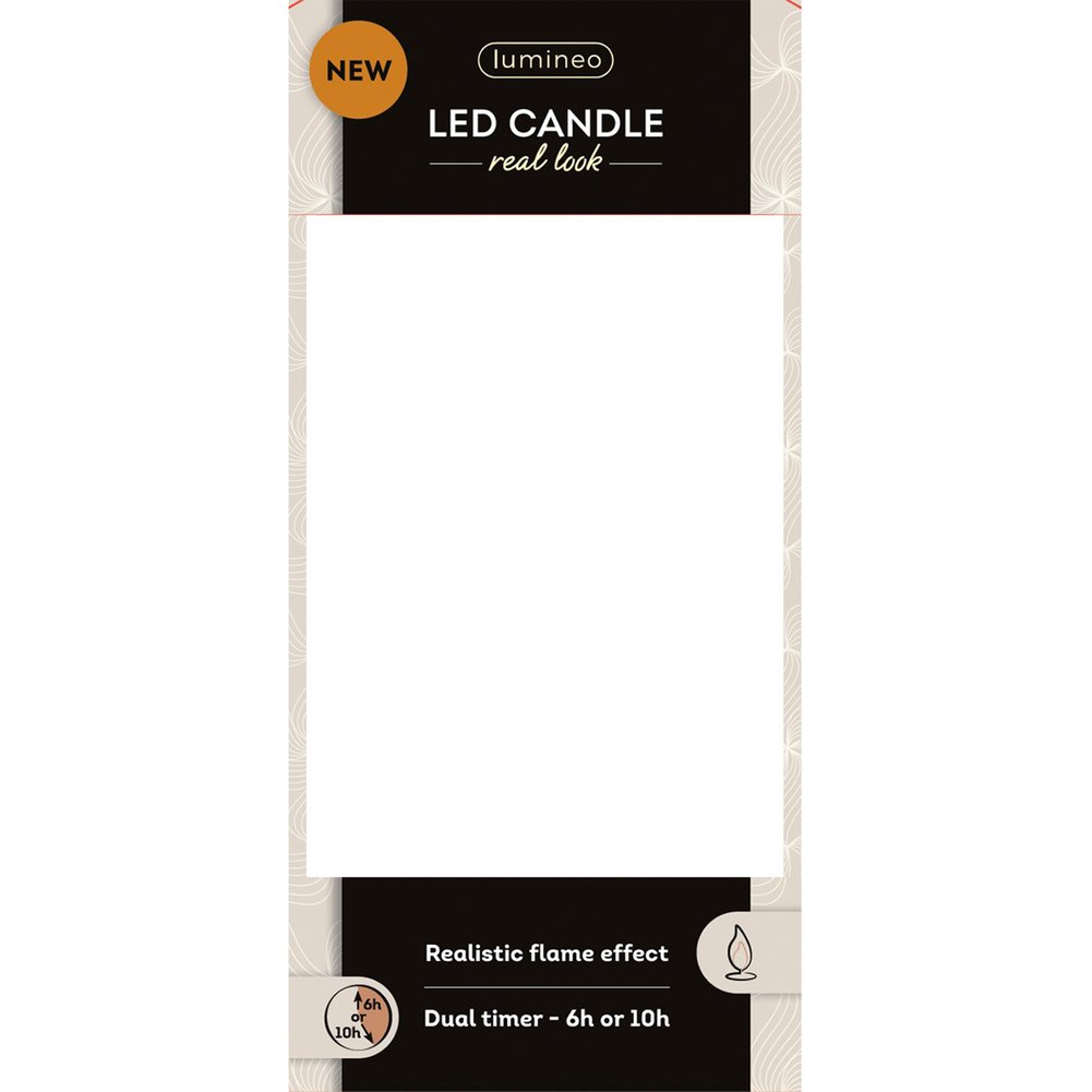 Candela LED cilindrica oro con glitter, effetto fiamma, D.7,5xH.20cm 3