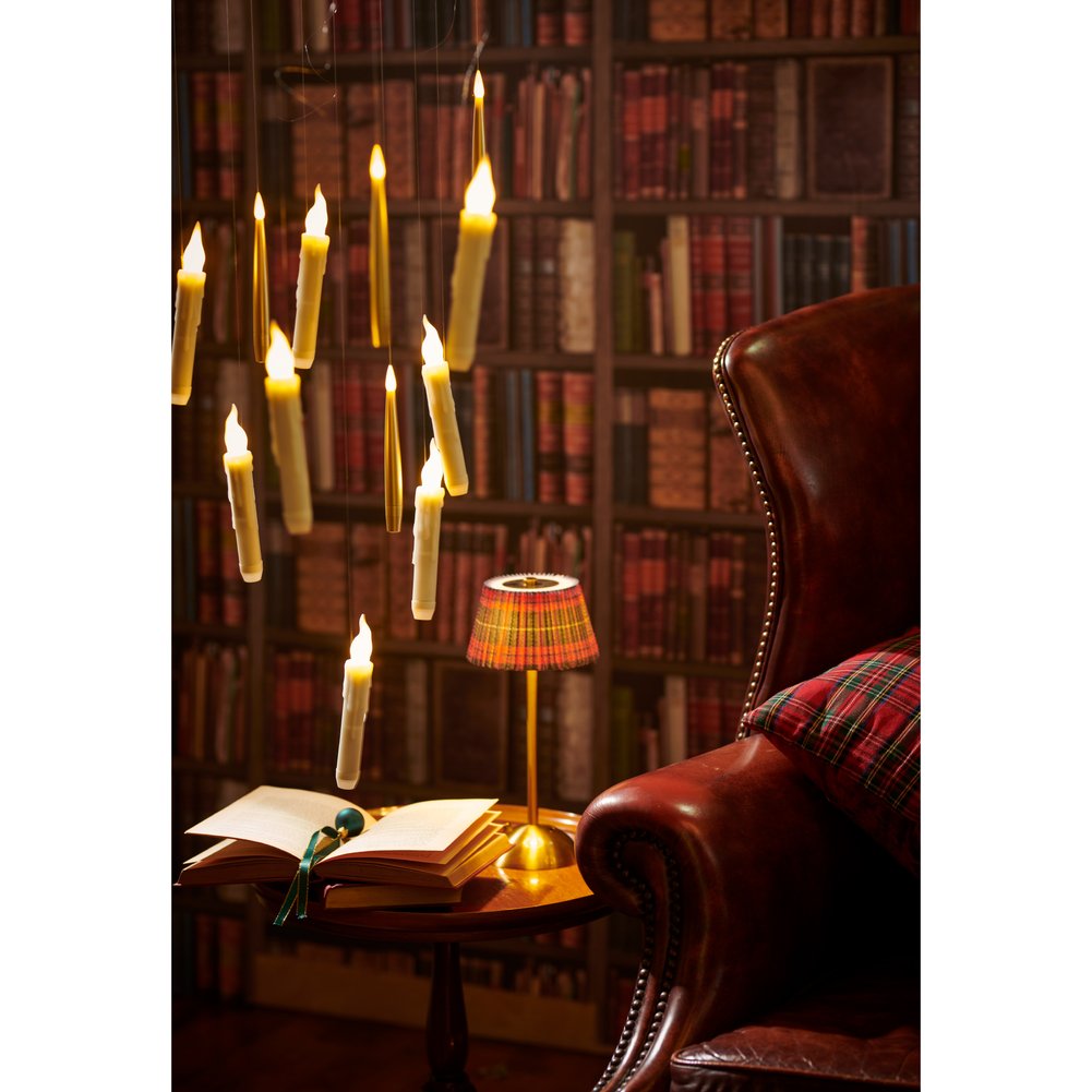 Set di 10 candele LED a batteria con effetto fiamma 17cm 3