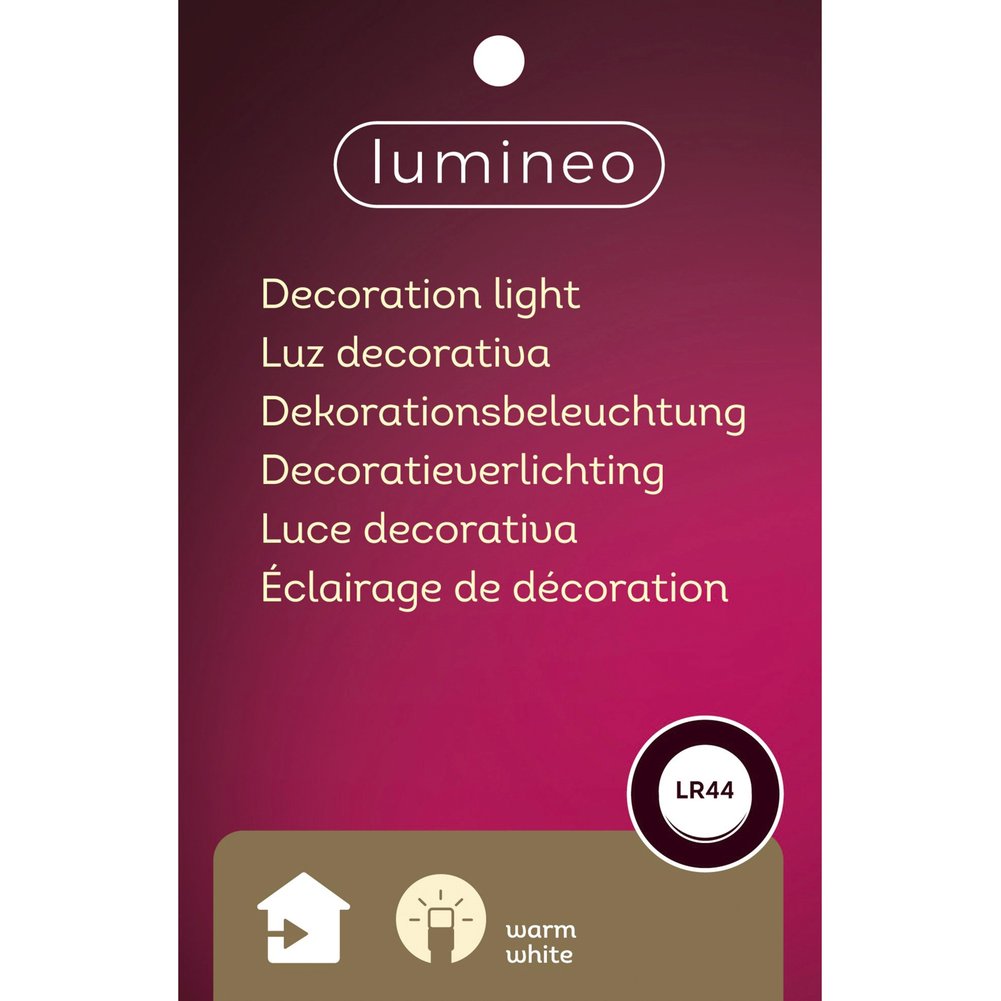 Casetta luminosa a batteria in ceramica bianca, 12,7cm per interno 2