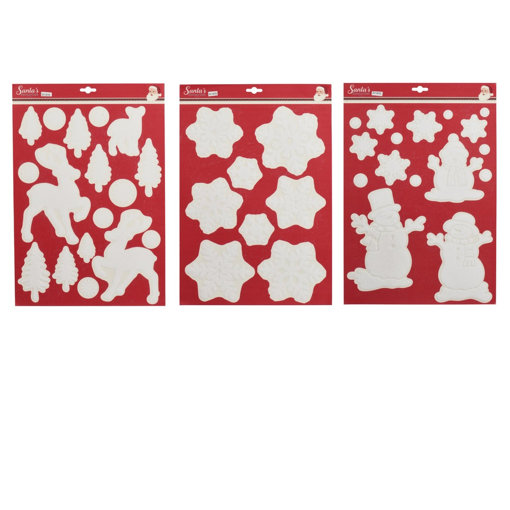 Vetrofania figure floccate 3 soggetti 39,8x30cm 1pezzo 1