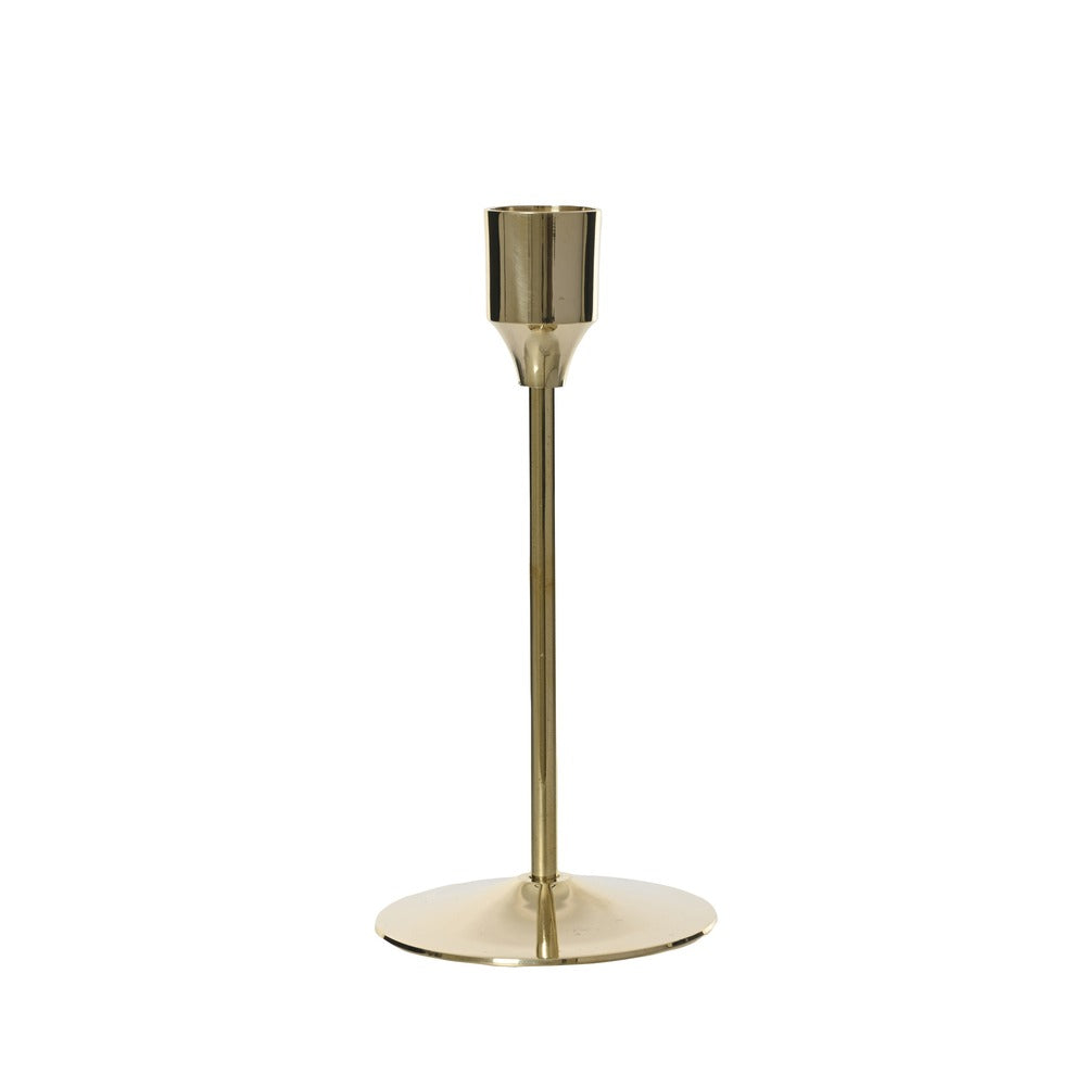 Candeliere in ottone dorato liscio 20cm 1