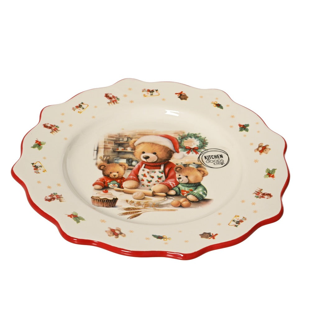 Piatto in ceramica con famiglia di orsetti 21cm 2