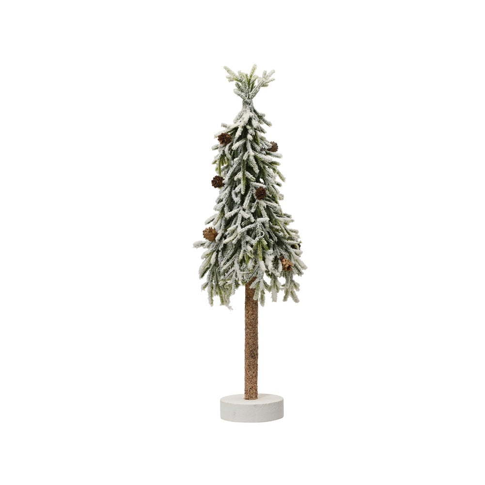 Mini pino innevato con pigne naturali, 60cm 1