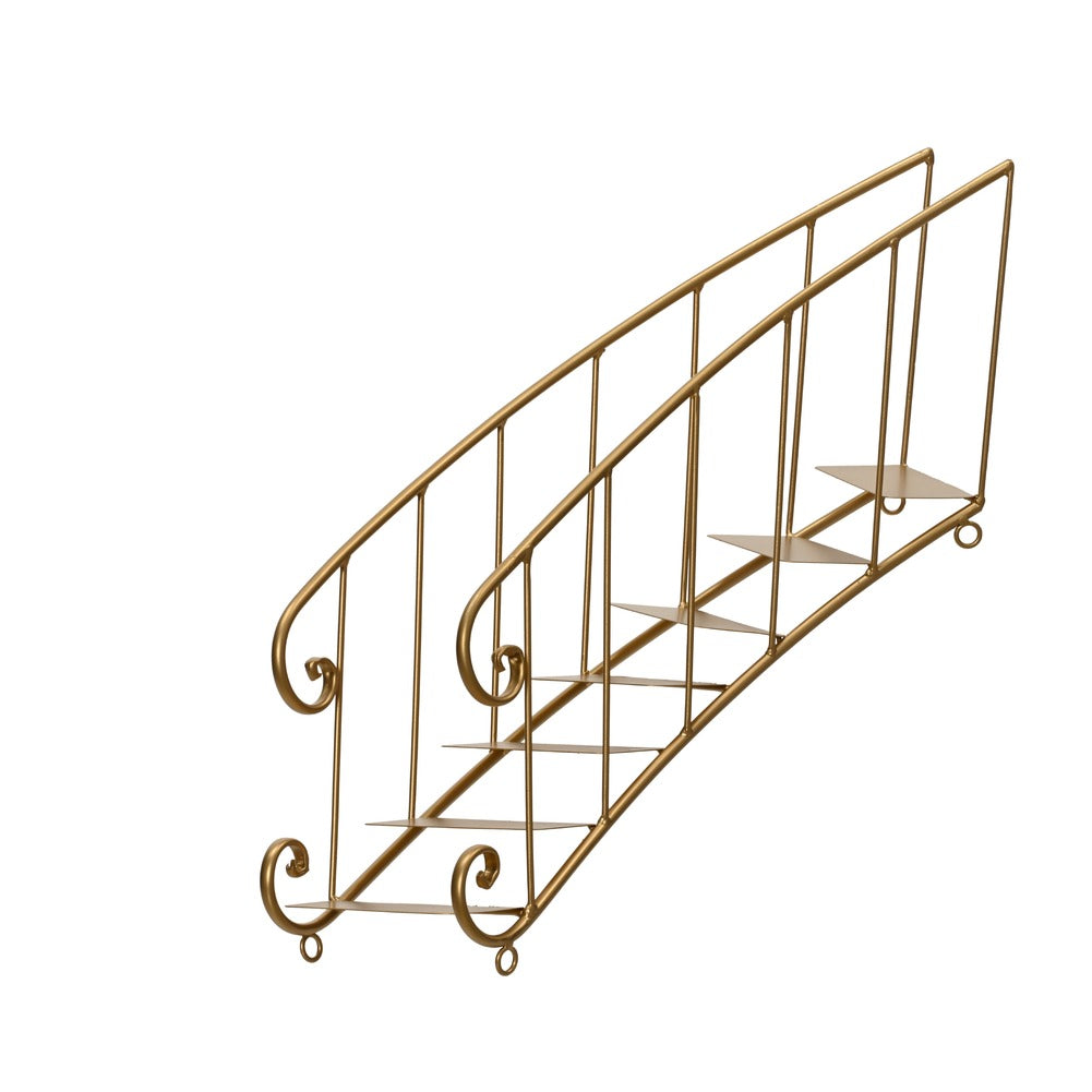 Scala decorativa in ferro dorato 44cm 1