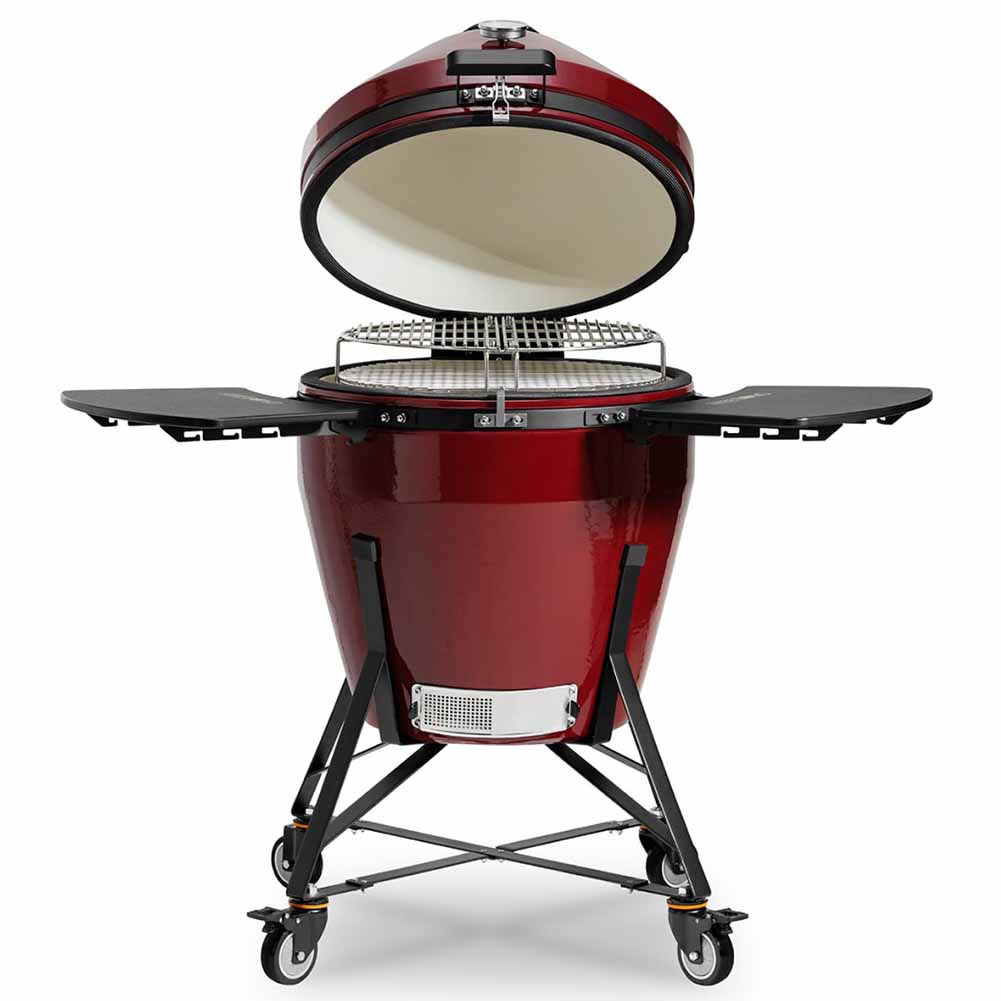 Kamado Bono EVO Grande Royal Red Barbecue kamado in ceramica 64 cm ad alta capacità 10