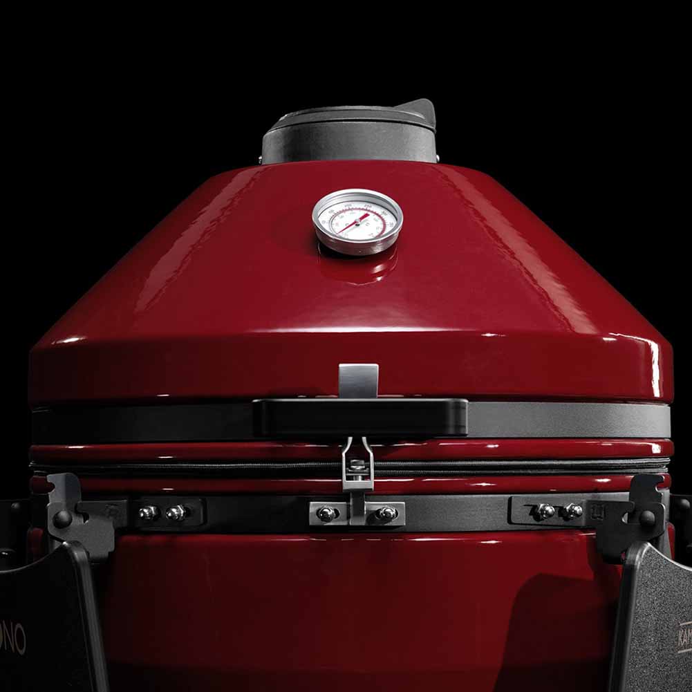 Kamado Bono EVO Grande Royal Red Barbecue kamado in ceramica 64 cm ad alta capacità 8