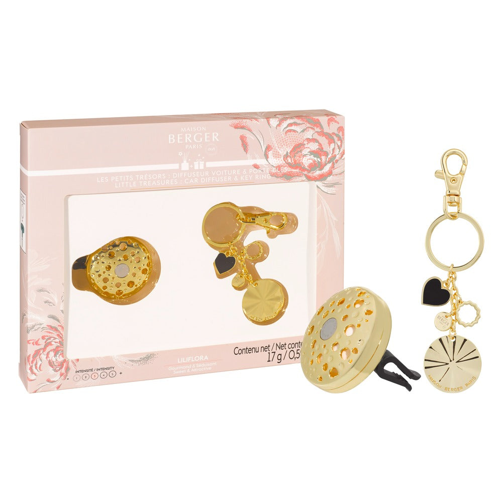 Cofanetto Profumatore Auto Maison Berger Ofelia Oro + P/chiavi 3
