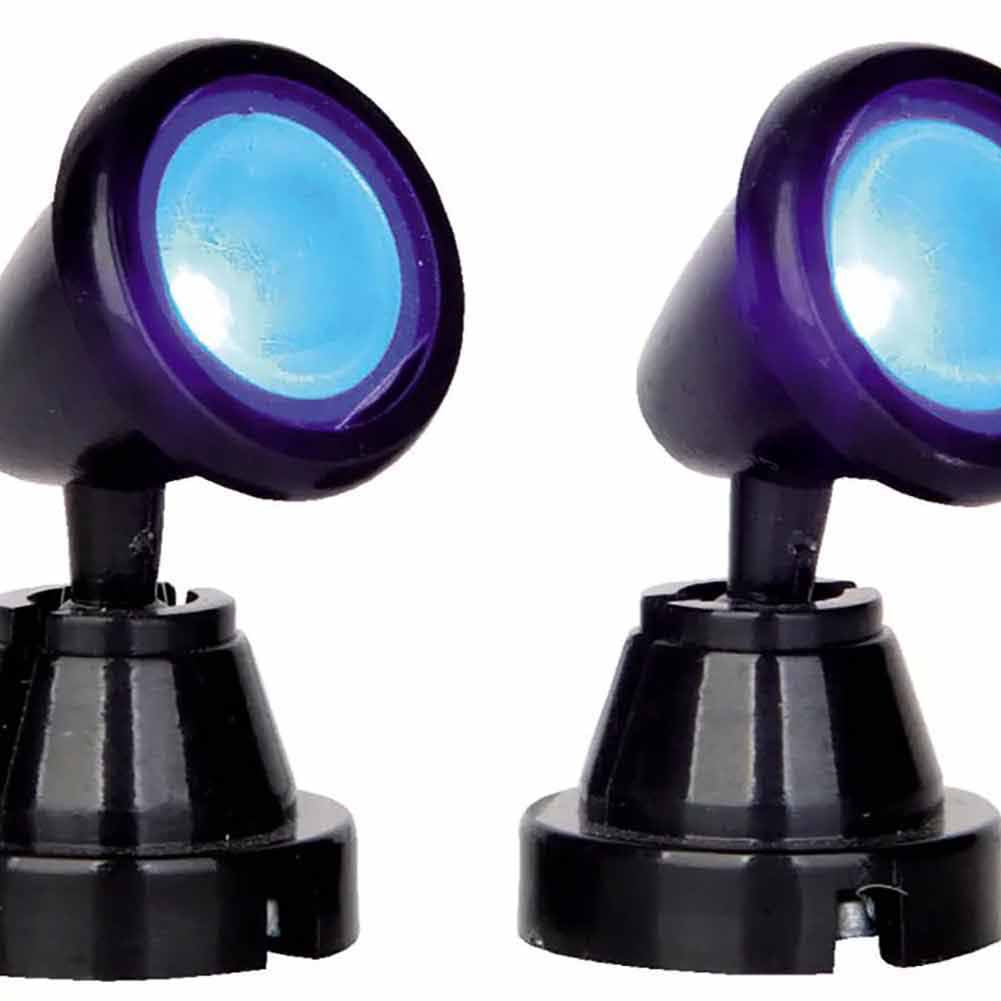 Round Spot Light Blue Set Of 2 General Products Lemax Cod 54945 1