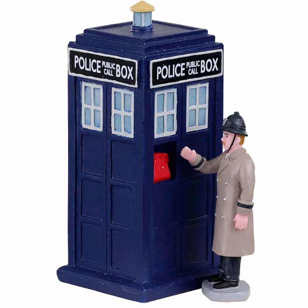 Police Call Box Caddington Village Lemax Cod 03509 1
