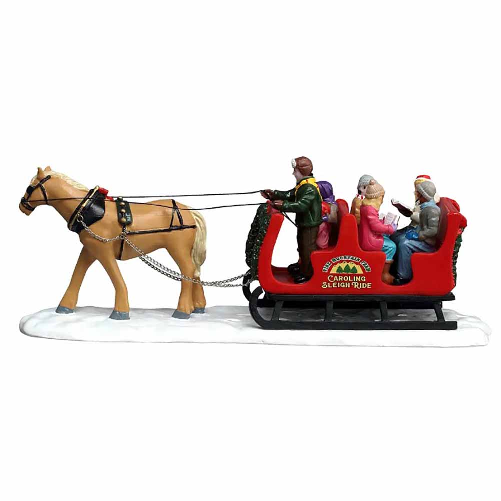 Caroling Sleigh Ride Harvest Crossing Lemax Cod 63820 4