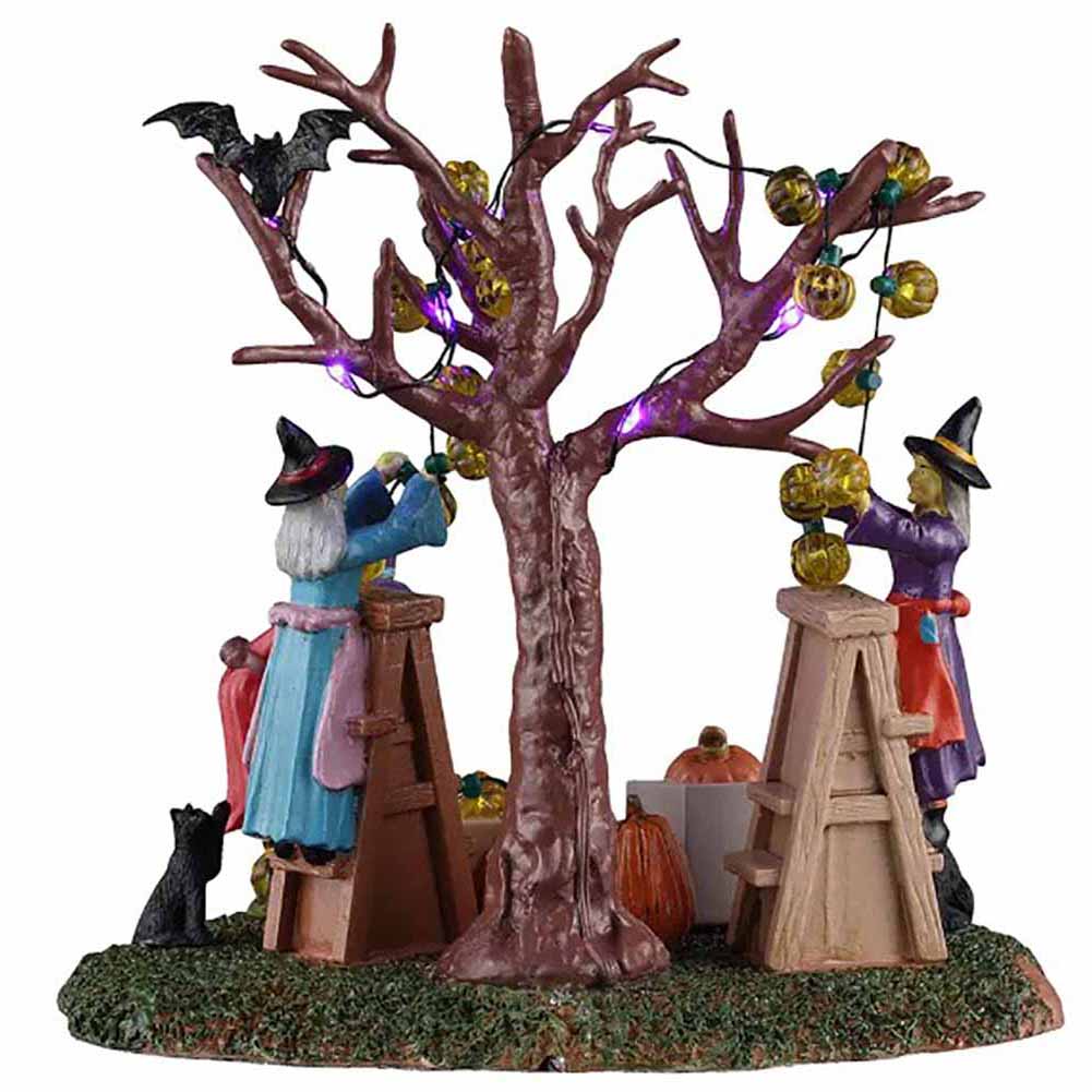 Decorating The Spooky Tree Spooky Town Lemax Cod 64601 4