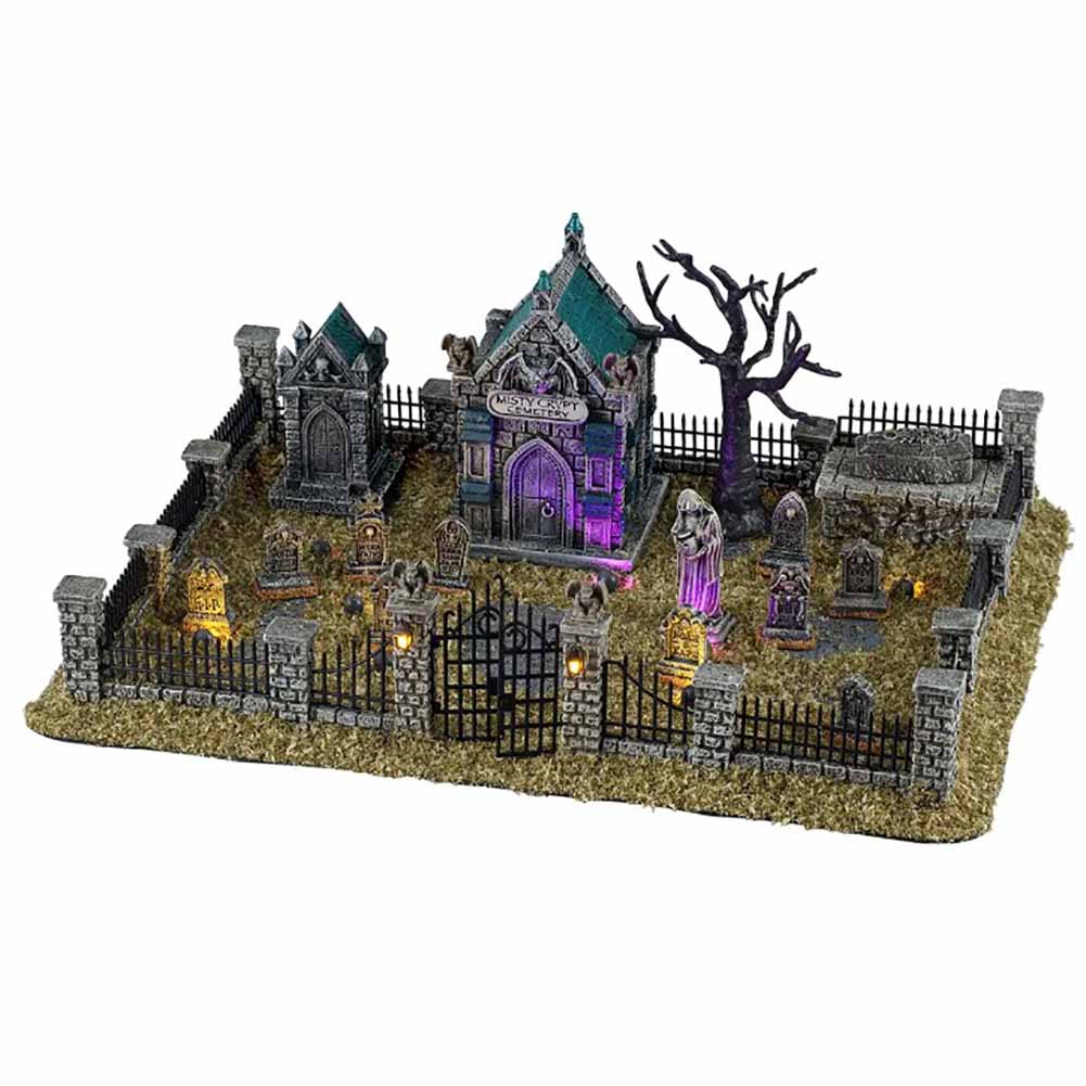 Misty Crypt Graveyard Set Of 15 Spooky Town Lemax Cod 64633 1