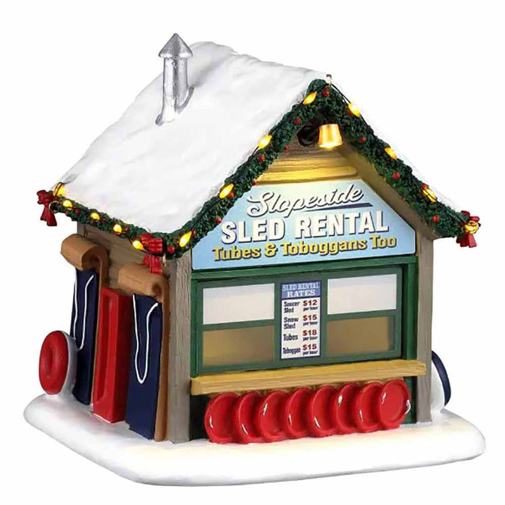 Slopeside Sled Rental Vail Village Lemax Cod 64683 1