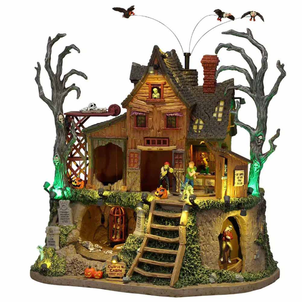 The Cursed Cabin Spooky Town Lemax Cod 65511 1