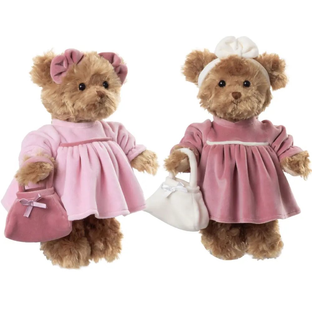 Orsetta di Peluche Beautiful Ellen con Vestito e Borsa Rosa Bukowski 25 cm 1