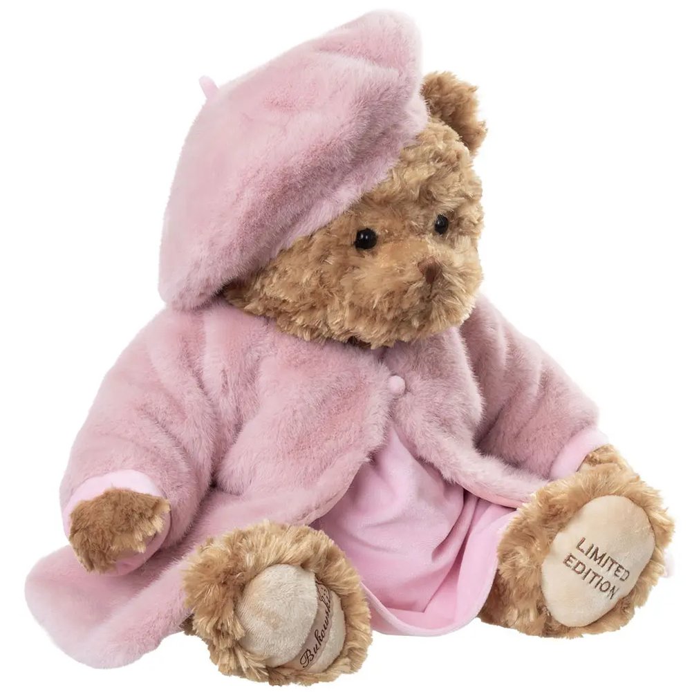 Orsetta Peluche Ewa Kathryn con Cappello Rosa Bukowski 50 cm, Edizione Limitata 1