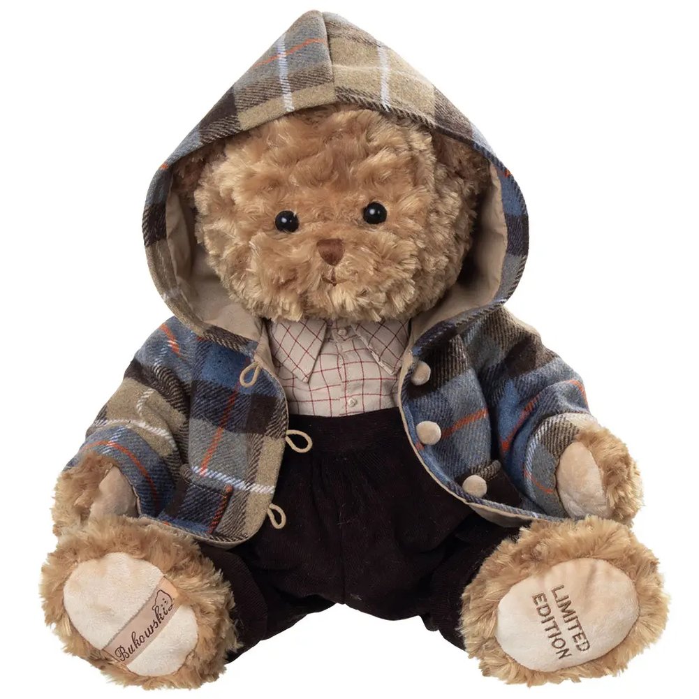 Orsetto Peluche Felix Vestito Bukowski 50 cm Marrone e Blu, Edizione Limitata 1