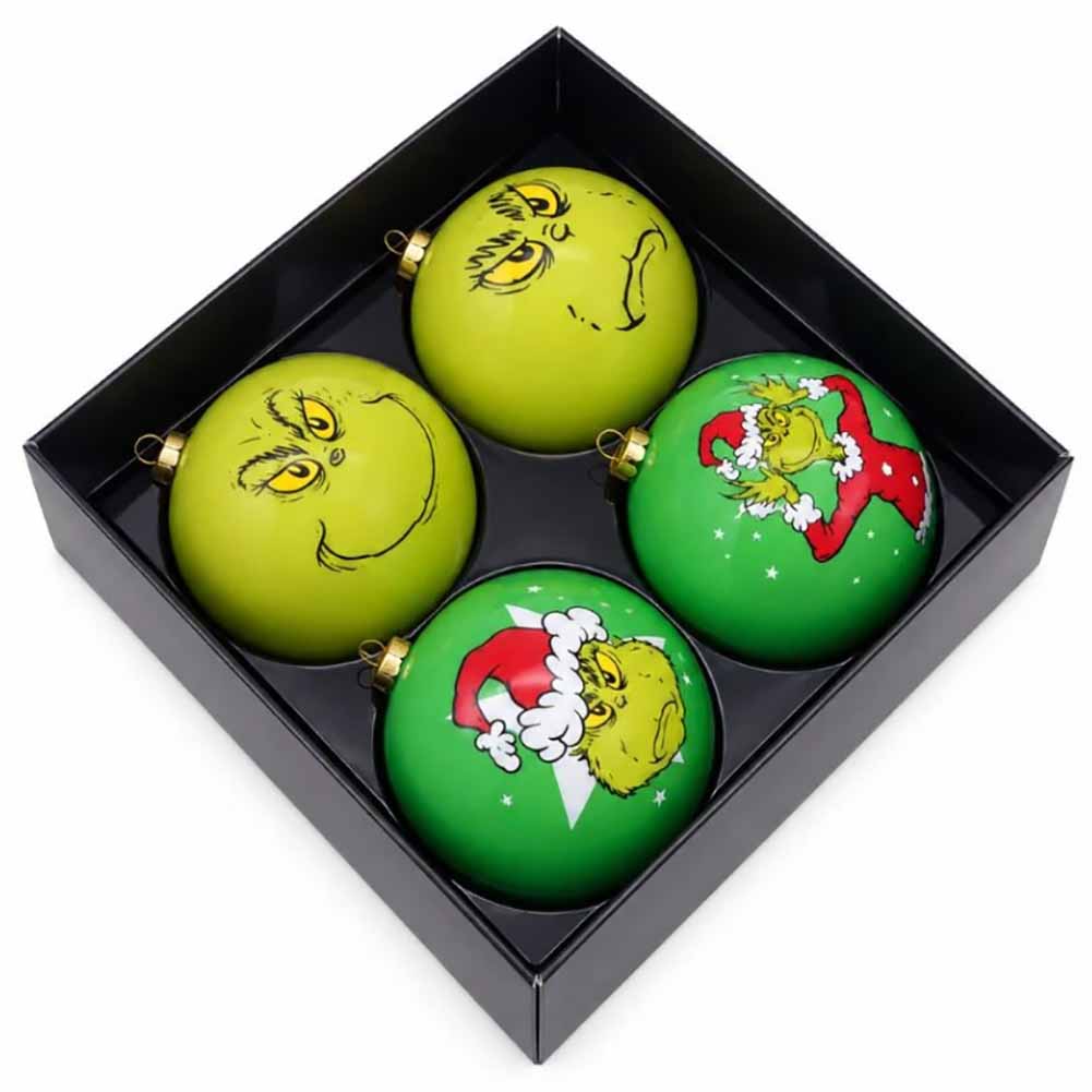 Set 4 palline di Natale in plastica Grinch 4pz - The Grinch 1