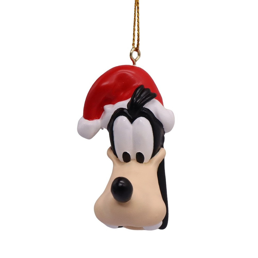 Addobbo 3D per albero di Natale Disney viso di Pippo con cappello di Babbo Natale 1