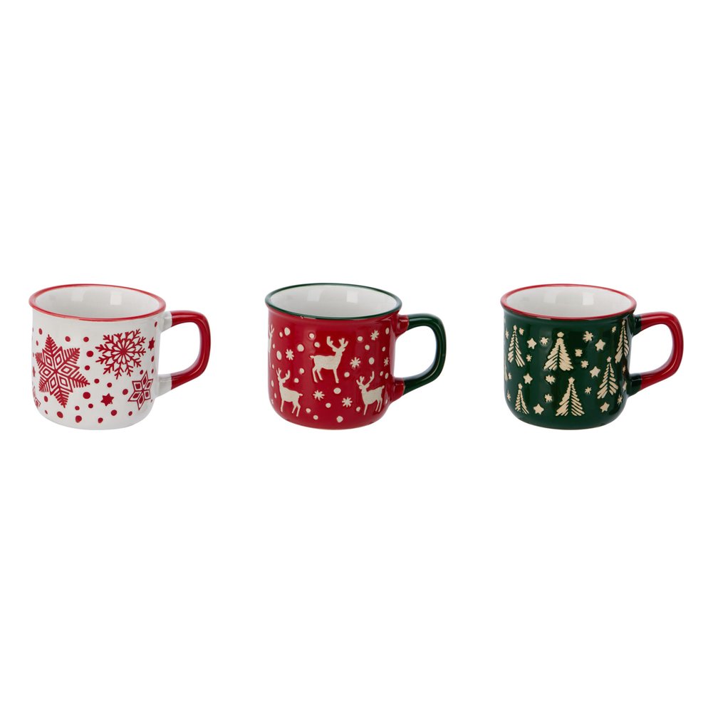 Tazza natalizia in ceramica con decori in rilievo 160 ml – 1 pezzo, colore assortito 2