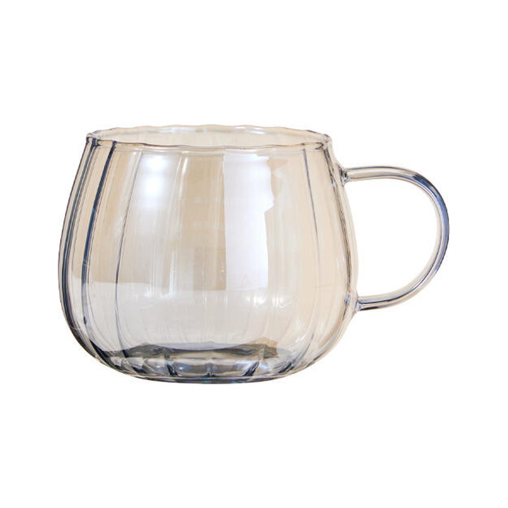Tazza mug in vetro borosilicato effetto iridescente 475 ml – foto 2: colore fumé chiaro