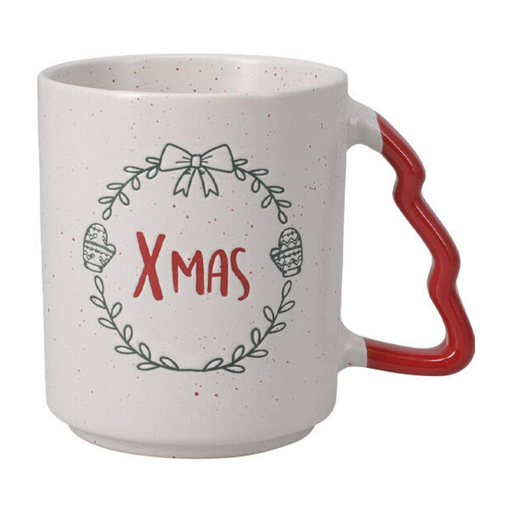 Tazza mug natalizia in gres con manico ad albero 450 ml – 1 pezzo, design assortito 2