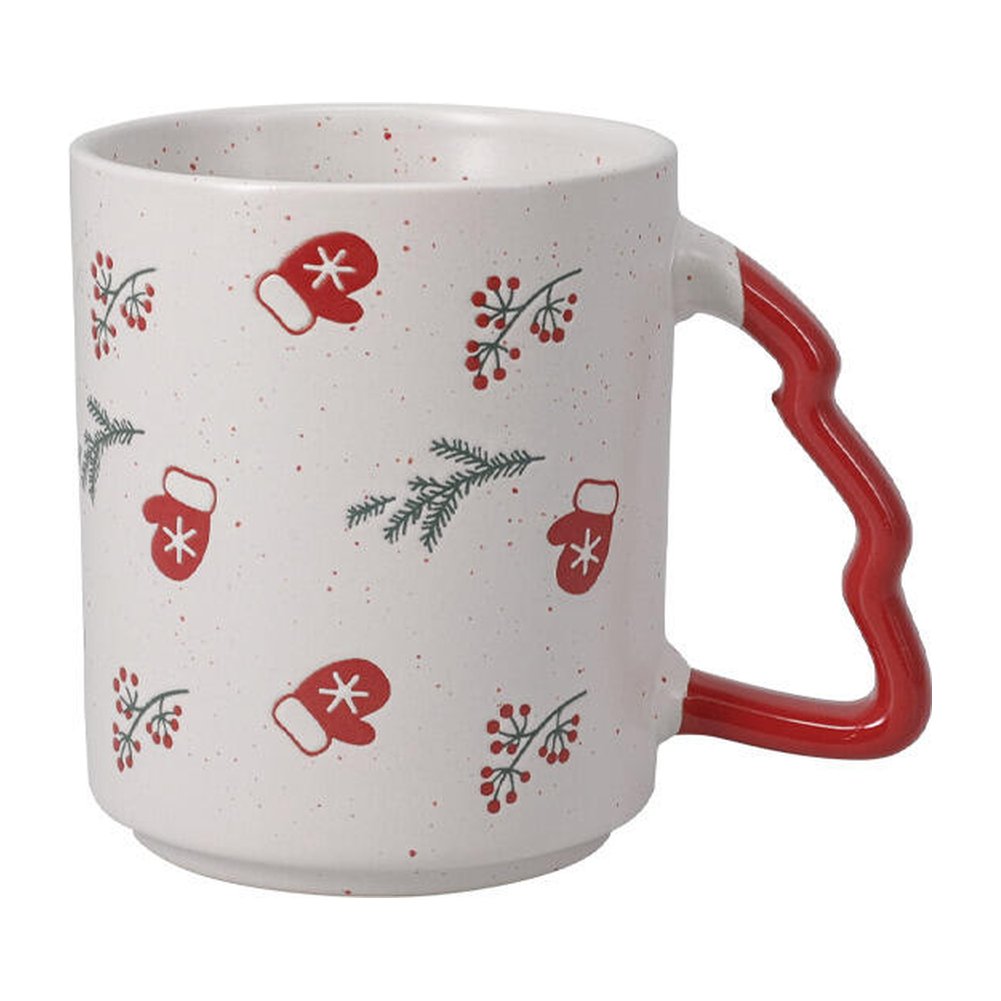 Tazza mug natalizia in gres con manico ad albero 450 ml – 1 pezzo, design assortito 3