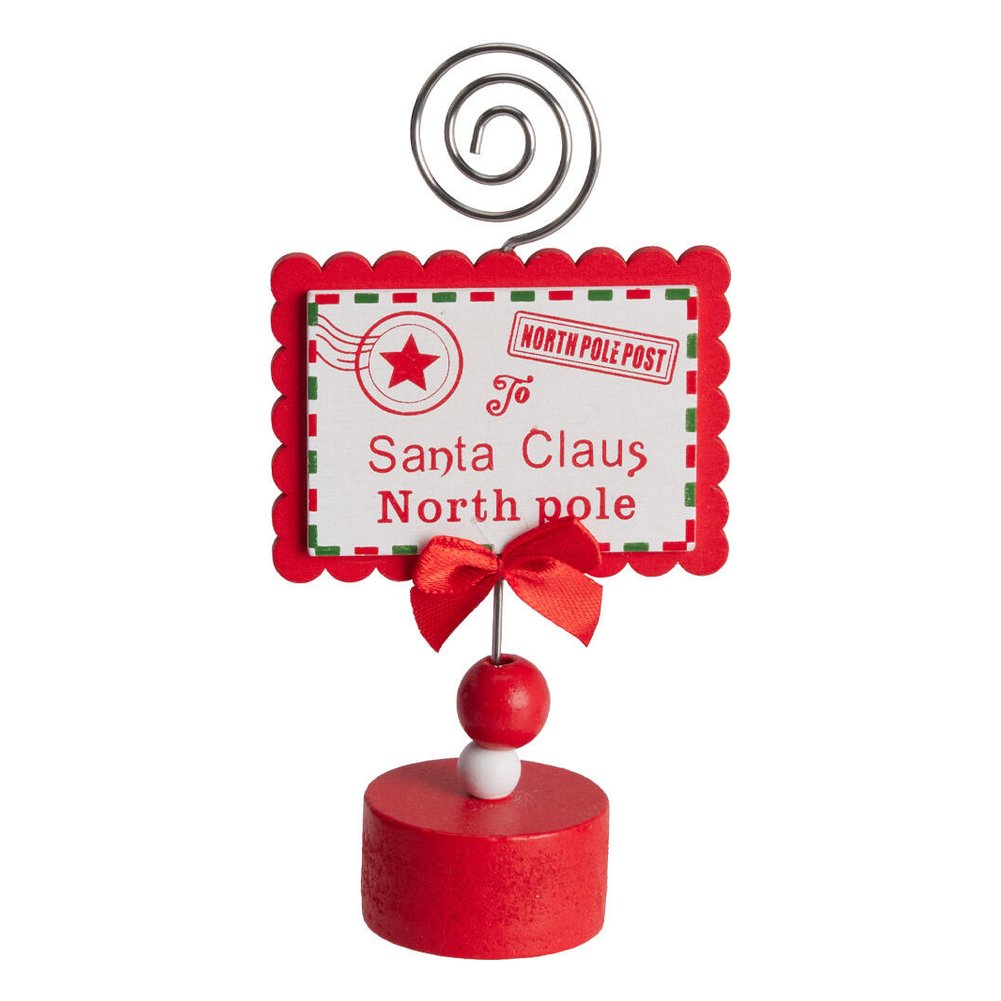 Segnaposto portafoto a lettera per Babbo Natale con clip – 1 pezzo, design assortito 4