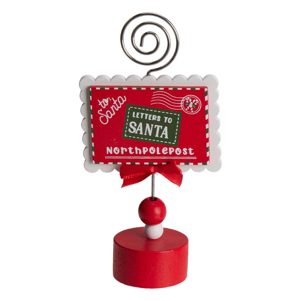 Segnaposto portafoto a lettera per Babbo Natale con clip – 1 pezzo, design assortito 5