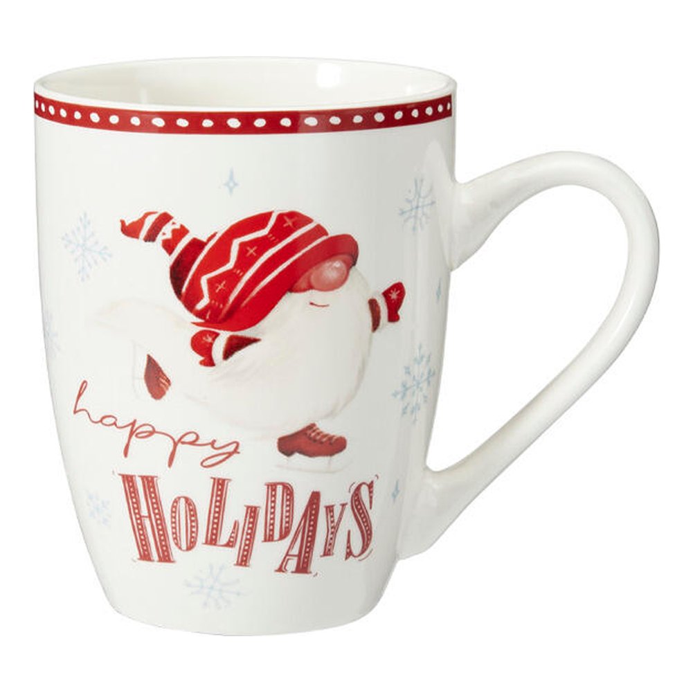 Tazza mug natalizia in porcellana new bone con gnomo 340 ml – 1 pezzo, design assortito 2