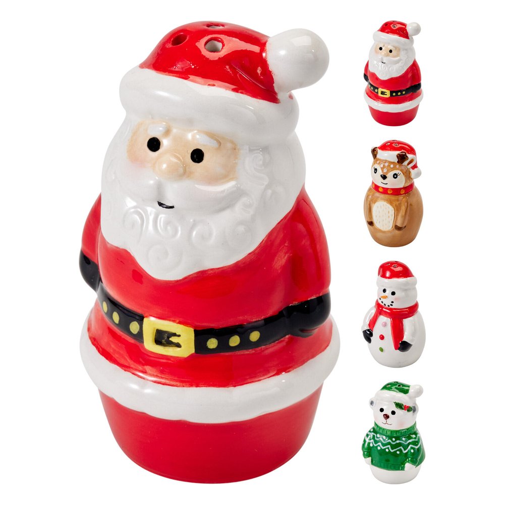 Set sale e pepe natalizio in ceramica a forma di personaggi – 1 set, modello assortito 1